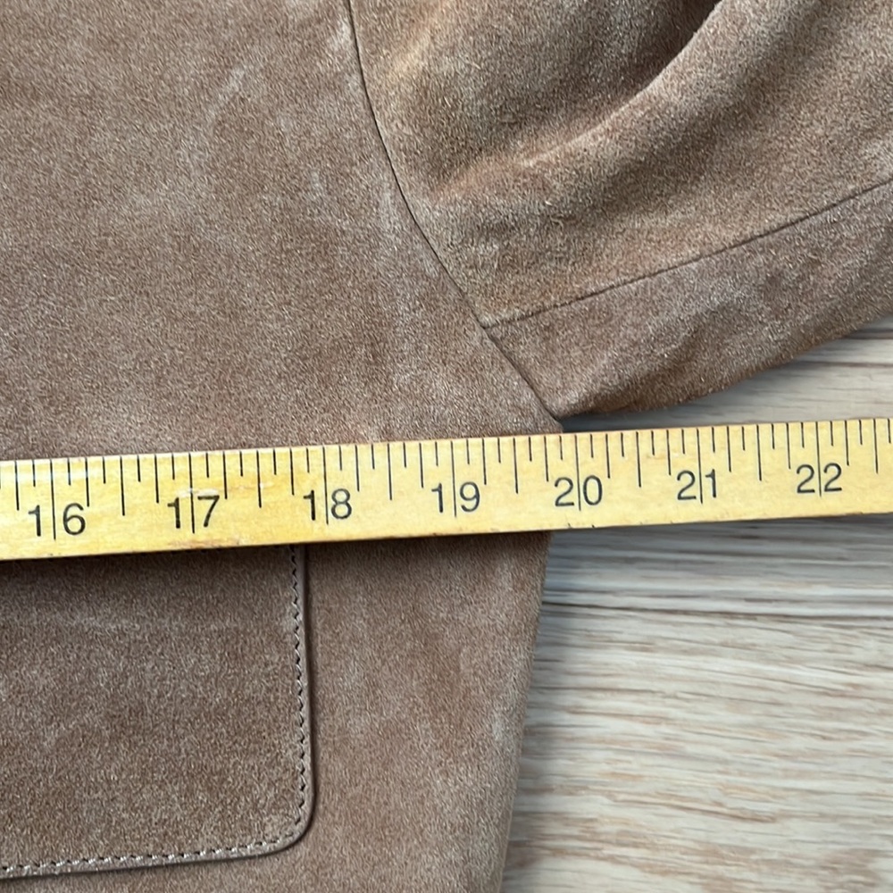 Massimo Dutti NWT Suede Leather Bomber Jacket With Gold Buttons. Size Small. - Picture 13 of 16